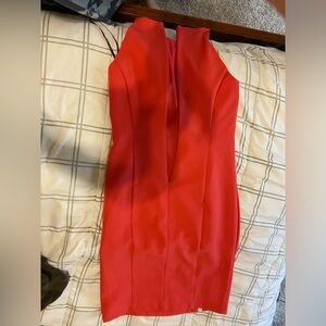 Coral sleeveless lined NEW dress